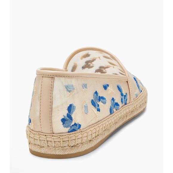 Stuart Weitzman BareItAll Floral-Embroidered Mesh Espadrilles Size 8 $350 - Picture 4 of 12